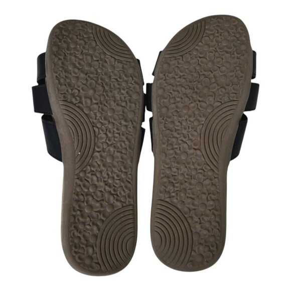 Cliffs by White Mountain Slide Sandal Black Cushioned Size 6.5 - Picture 7 of 8